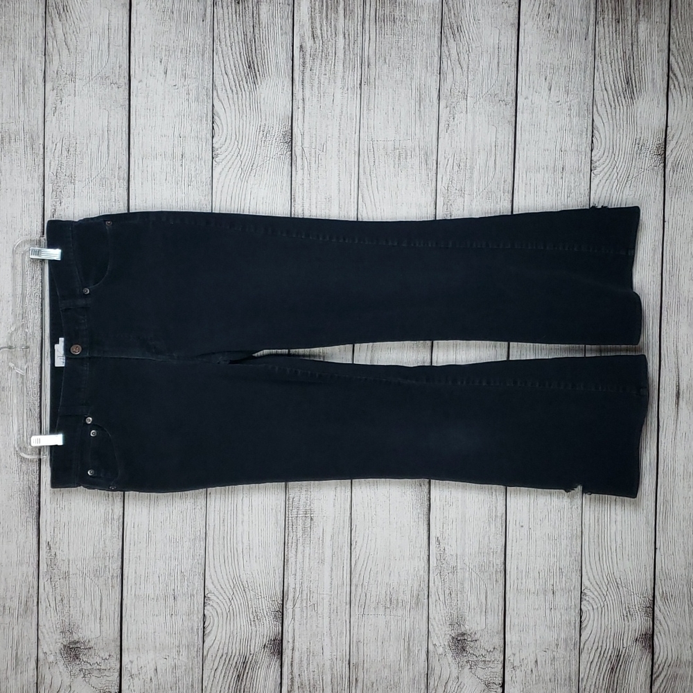 Navy Corduroy Distressed Pants